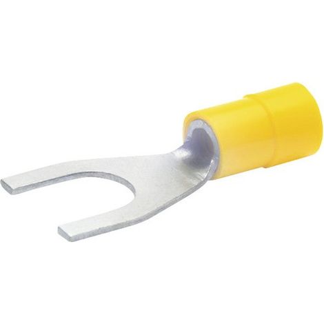 Klauke 650C/6E Beutel mit 100 gelben vorisolierten Gabelkabelschuhen Querschnitt 4 bis 6mm² Anschlüsse M6