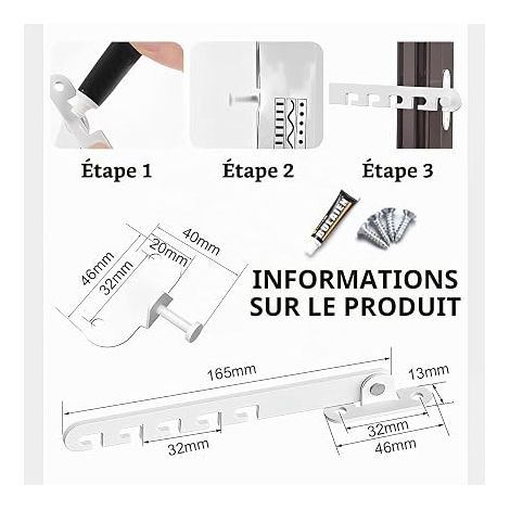 Window Restrictor Window Stop Protection for Tilting Windows Window Lock Tilt Regulator to Adjust Window Opening (1/4)