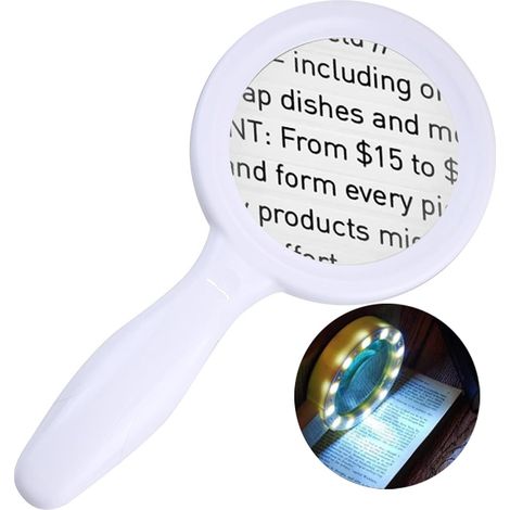 Loupe de lecture 13X 2X rechargeable avec éclairage LED et 33 LED pour seniors, N (1/5)