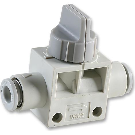 Vanne pneumatique SMC VHK Poignée Manual Control, Enfichable 6 mm, 1/4pouces ( Prix pour 1 )