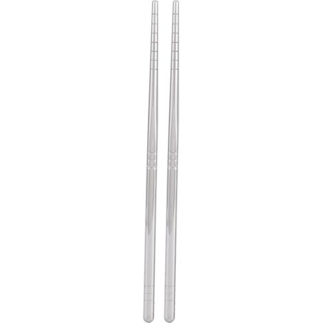 Paire de baguettes en acier inoxydable 304, couverts de table, ustensiles de cuisine, accessoire repas, 17,5 cm (1/5)