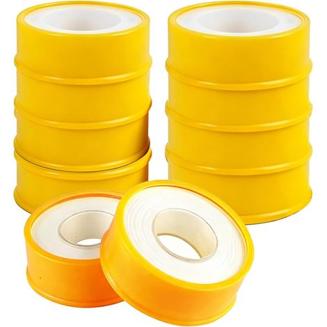Lot de 10 Rouleaux de Ruban d'Étanchéité PTFE, Haute Résistance pour Pâques et Carnaval, Étanchéité Tuyaux et Chauffage, Accessoire de Bricolage pour Installations Festives (1/5)