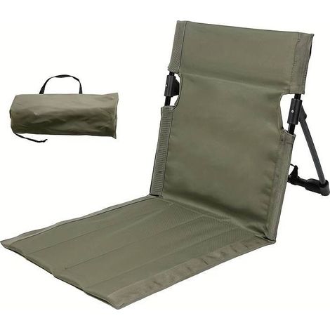 Chaise de camping pliable et légère, idéale pour la pêche, les pique-niques et la détente en plein air (1/5)