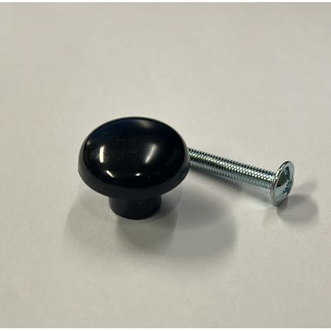 ORECA - POMOLO IN ABS LACCATO NERO 22X18MM
