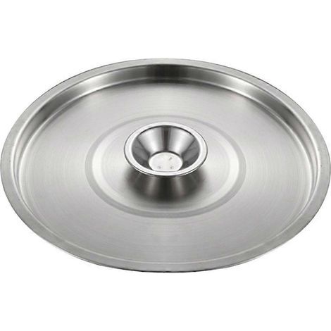 Couvercle universel de remplacement pour bassine, couvercle en acier inoxydable pour bocal à huile, couvercle réutilisable en métal.-22.50X22.50X1.00CM-Silver (1/3)