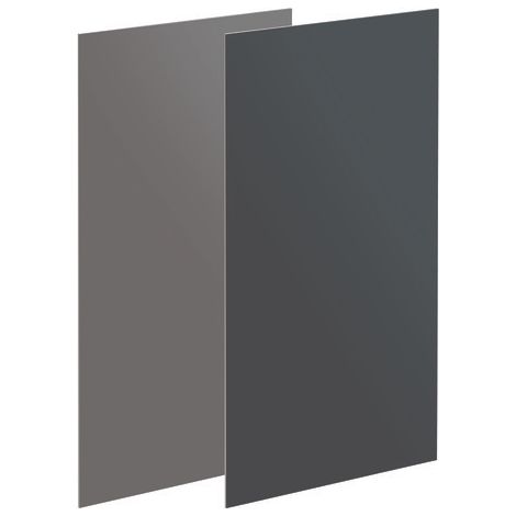 ONDEE ZEN - Panneau mural de salle de bain - bicolor - 1,2x2,55m - gris clair et anthracite (1/3)