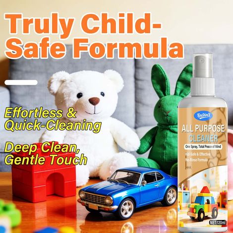 Reiniger für Plastikspielzeug, Bausteinspielzeug, Plastikfiguren und Kinderpuppen, kraftvolles Reinigungsmittel zur Entfernung von Flecken und Schmutz. (1/5)