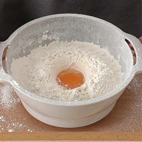 Tamis à farine de cuisine, passoire, tamis à sucre semi-automatique portatif, saupoudreur de poudre, outil de pâtisserie peu encombrant. (1/5)