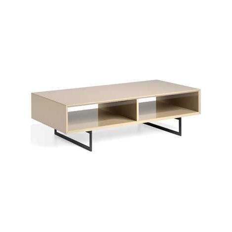 MOMMA HOME Mesa de Centro rectangular - Modelo Rio - Color Moka/Negro - Medidas 120 x 60 x 35 cm (1/5)
