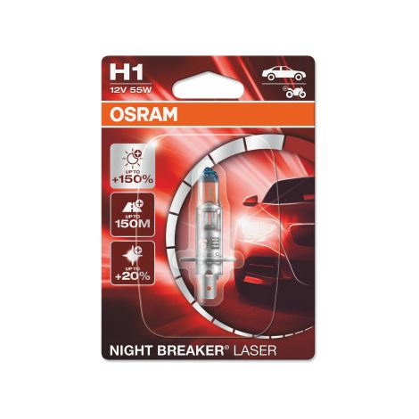 Osram Automotive 64150NL-1BL Ampoule halogène Night Breaker® Laser Next Generation H1 55 W 12 V