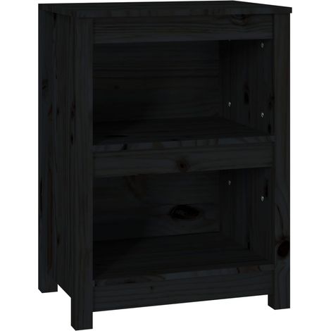Maison Exclusive - Libreria Nera 50x35x68 cm in Legno Massello di Pino
