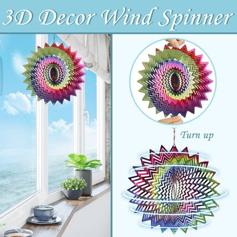 Wind Spinner - Acier Inoxydable 20 Cm - Décoration Intérieure Extérieure Jardin - 1 Pièce (1/5)