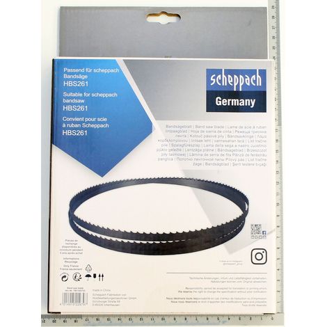 Scheppach ruban de scie - 1790 x 10 x 0,35mm - 6 dents par pouce - Convient pour la scie à ruban HBS261 - Ruban de rechange