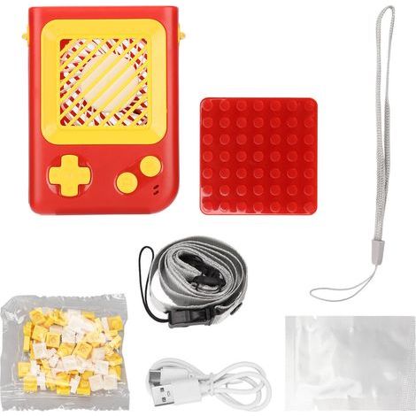 Wiederaufladbarer Nackenventilator mit 3 Leistungsstufen, USB-aufladbar, batteriebetrieben, mit Trageband, ideal für Reisen, Camping und Wandern (Rot) (1/5)