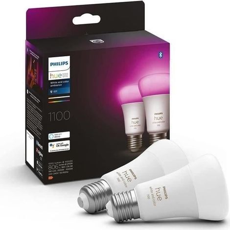 Philips Hue White and Color ambiance 8719514291317 Smart Lighting Intelligentes Leuchtmittel Bluetooth/Zigbee Weiß 11 W (1/5)