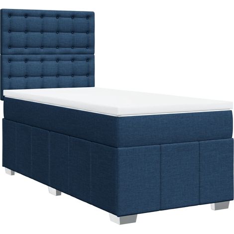Maison Exclusive - Boxspringbett mit Matratze Blau 100x200 cm Sto