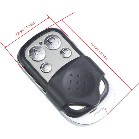 Petite télécommande métallique de type copie, 4 boutons, 433 MHz (1/3)
