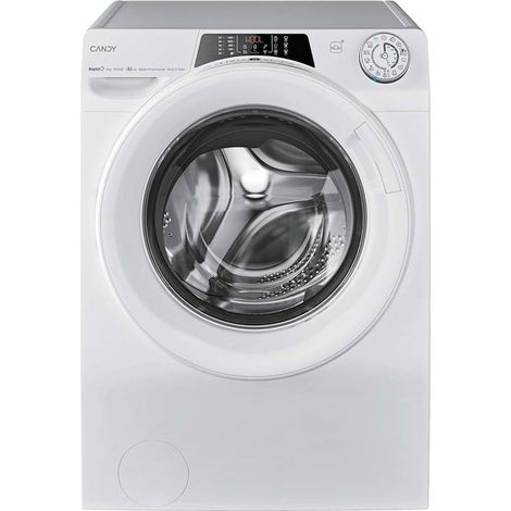 Candy RapidÓ Lavatrice Carica Frontale 9 KG, 40% più efficente della classe A, 1400 giri, Bianco, Inverter, Vapore, Wi-Fi, 9 Cicli Rapidi, RO494DWM12/1-S. Tipo di carica: Caricamento frontale. Capa...
