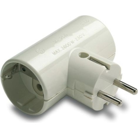 Adaptador elec 79x83x43 tt 16a-250v dob cer/polic bl famat