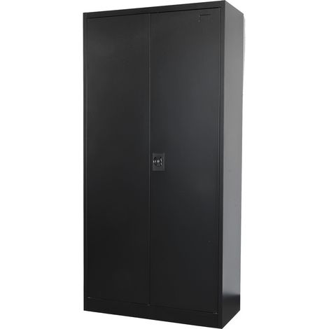Aktenschränke 5er-Set - 90x185 cm - Schwarzes Metall - sehr geräumig