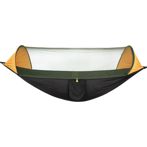 Moustiquaire automatique à ouverture rapide pour hamac de camping extérieur (290140 cm) avec sangle à double anneau et boucle noire. (1/5)