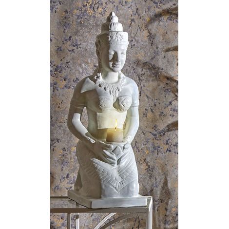 Statuette de Bouddha agenouillée beige, 79 cm. 32 x 32 x 79 cm. (1/3)