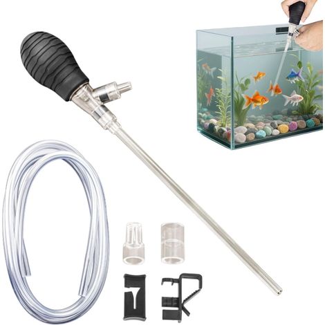 Multifunktionaler, flexibler Aquarium-Staubsauger und Sandfilter mit Saugkraft zur Reinigung von Aquarien (1/3)