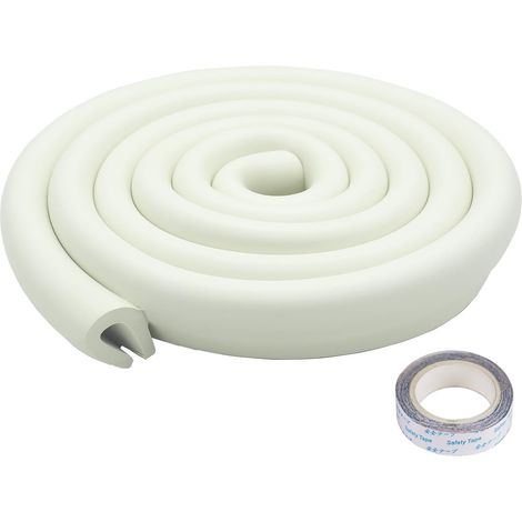 Protectores de bordes en forma de U de 2 m para mesas de centro de cristal, protectores de bordes de espuma de seguridad para bebés, protectores de esquinas para niños, extra gruesos, aptos para muebl