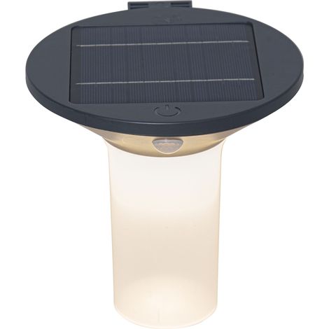 LED Solar-Wandleuchte ,Valta', Bewegunsmelder, Dämmerungssensor, anthrazit, warmweiß, 16cm (1/5)