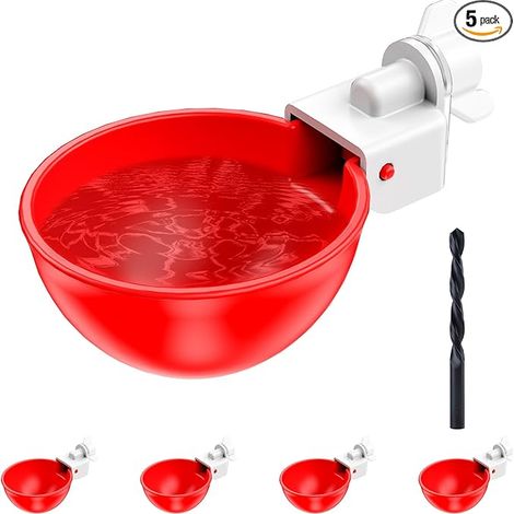 Hühnerwasserbecher Tränke für Hühner Rot (1/5)