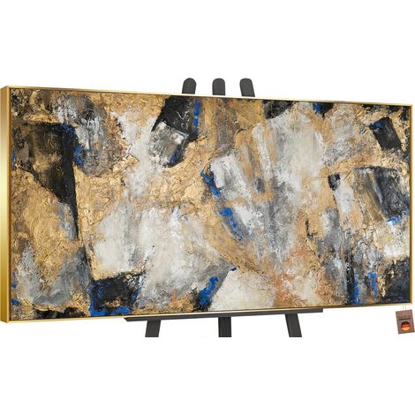 Gemälde Goldener Kontrast Rahmen Gold 120x60 cm (1/5)