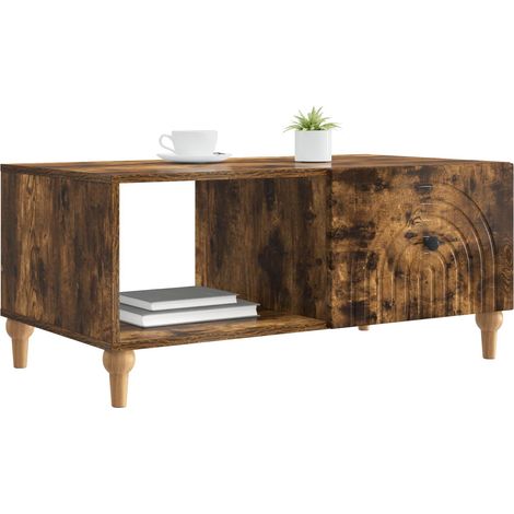 Maison Exclusive - Couchtisch Geräucherte Eiche 90 x 50 x 40 cm H
