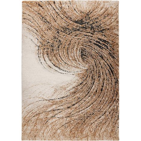 Tapis terra à motif tourbillon en poil court doux - 230 x 160 cm (1/5)