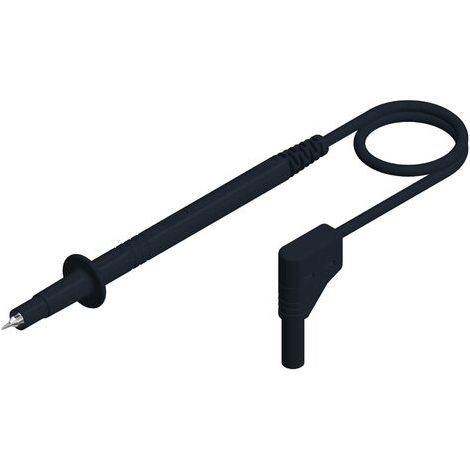 SKS Hirschmann PL 2600 S W sw Sicherheits-Messleitung [Lamellenstecker 4mm - Prüfspitze] 1.00m Schw X40920 (1/3)