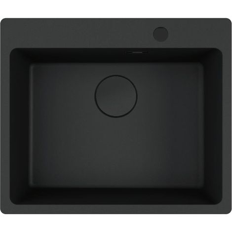 Franke Einbaubecken Maris MRG 610-54 A Fragranit Black Matt Collection, Drehknopfventil (1/3)