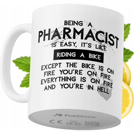 Lustige Kaffee- oder Teetasse für Apotheker mit witzigem Textdesign – ideal für Geburtstage, Namenstage, Feiertage und besondere Anlässe. Hochwertige Tasse für Zuhause, Büro und Arbeit. Farbe: Weiß, 3
