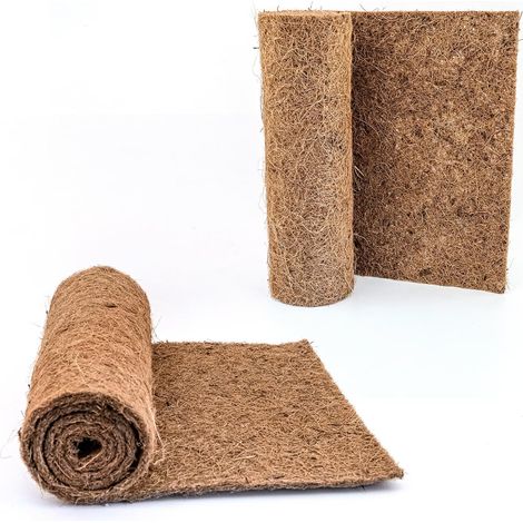 Rouleau de revêtement en fibre de coco naturelle pour jardinières, panier de fleurs, animal domestique, chaleur des plantes (30,5 x 101,6 cm) (1/4)
