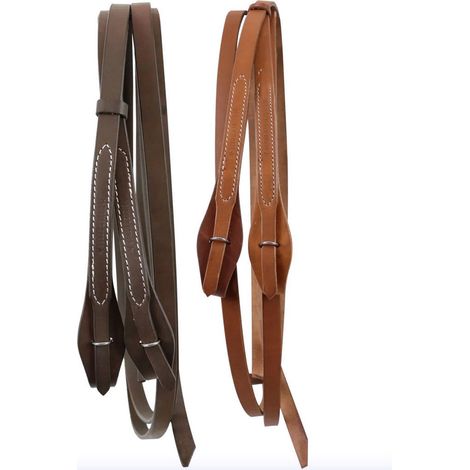 MARRONE - Redini Western in cuoio con chiusura rapida modello Hupa 6/8