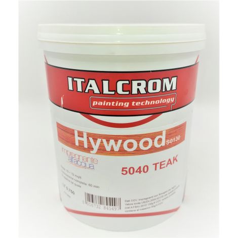 Agent d&39imprA gnation protecteur A base d&39eau Italcrom Hywood pour bois 0,750 lt teck 5040 vernis inodore