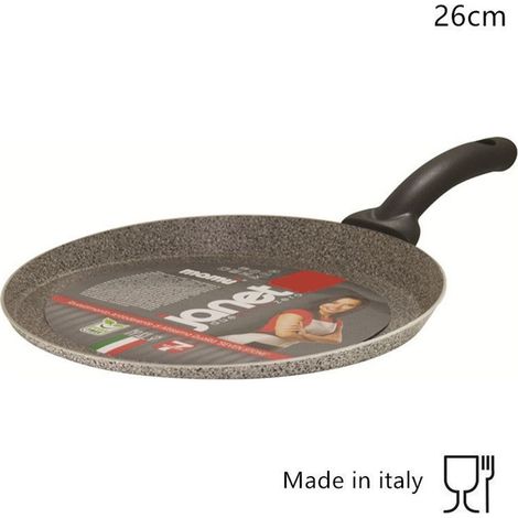 TrAdE Shop Traesio - Padella Piastra Tonda Multiuso Da Cucina Antiaderente Antigraffio 7 Strati Da 26/30cm - -26 cm -