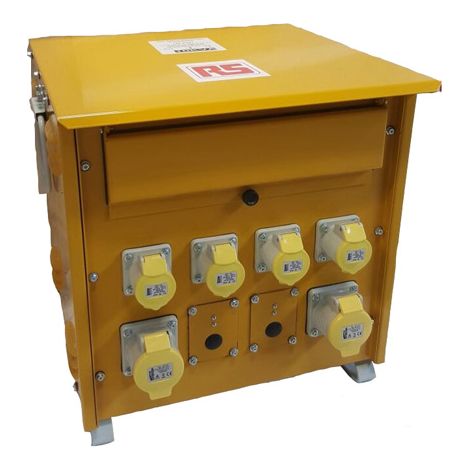 Transformateur de distribution 10kVA, primaire 400V, secondaire 110 (55V, 2 x 32 A, 4 x 16 A ( Prix pour 1 ) (1/3)