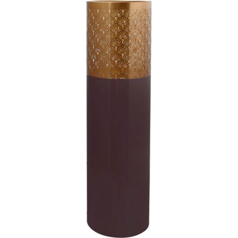 Vase Rond Design "Decoa" 90cm Violet & Or (1/2)