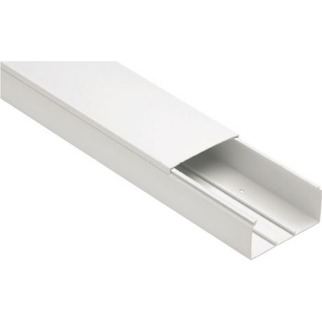 Canale Portacavi Dim. 100X40 Bianco (2Mt) (Elettrocanali Cod. Eccp10040B)