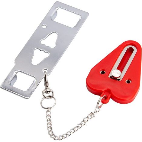 Serrure de porte renforcée portable, protection supplémentaire antivol lourde, sécurité et intimité accrues, parfaite pour les familles, les appartements, les hôtels de voyage (1/5)