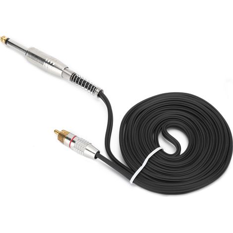 Câble d'alimentation pour machine à tatouer avec connecteur RCA et crochet (1/5)