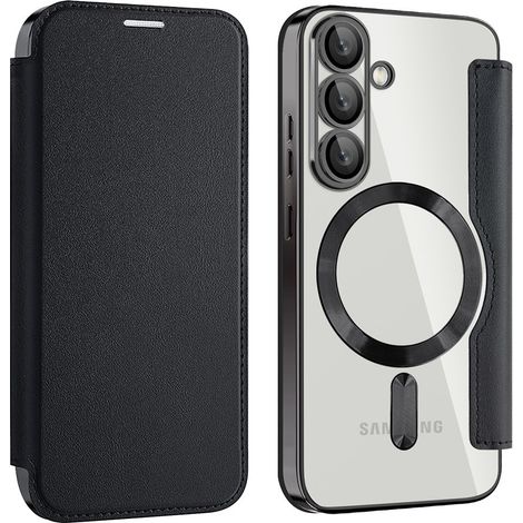 Funda tipo libro para Samsung Galaxy A27 5G, con protección RFID, MagSafe y protección para la cámara, color negro. (1/5)