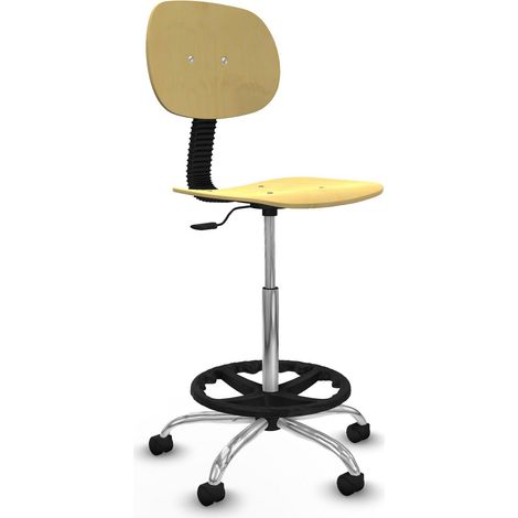 Hocker piqueras y crespo Holz Chrom minimalistisches Design (1/2)