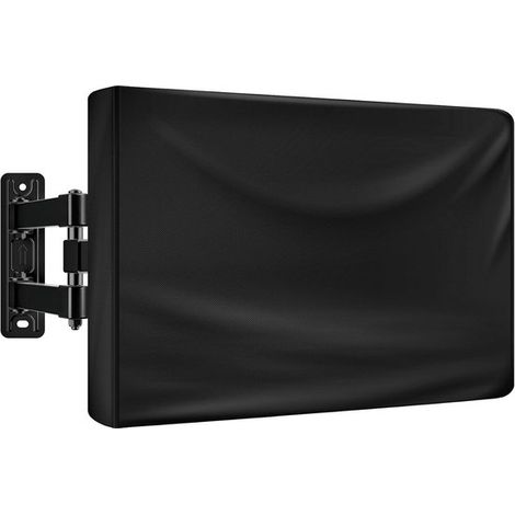 Funda para TV de exterior de 50-52 pulgadas，Funda impermeable y resistente a la intemperie para pantallas planas，51,2 x 5,9 x 32,6 pulgadas，Negro (1/5)