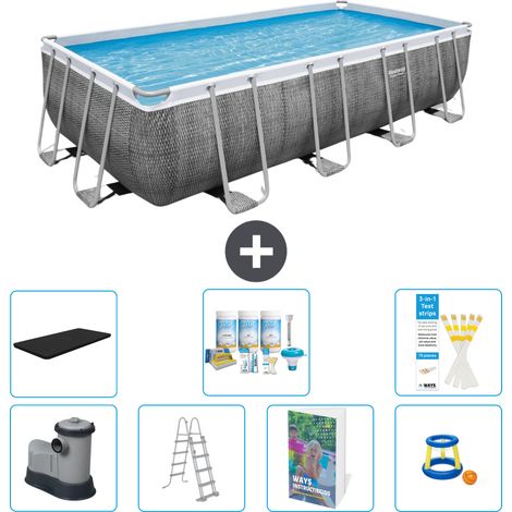 Bestway Bestway Power Steel Rectangulaire - 549x274x122 cm - 8-pièces  S548 (1/4)