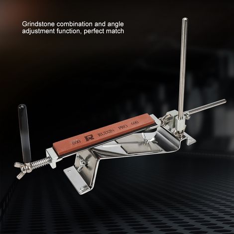 Affûteur de couteaux à angle fixe avec 4 pierres à aiguiser, outil flexible pour la cuisine (1/5)